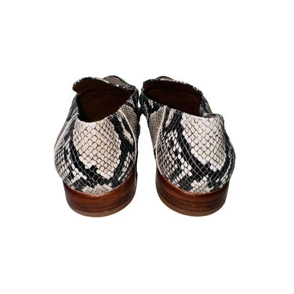 Franco Sarto Womens Snakeskin Print Loafers 7.5 City Quiet Luxury Office Wear - Picture 7 of 11
